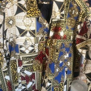 Zara Black and Blue Patterned Fabric